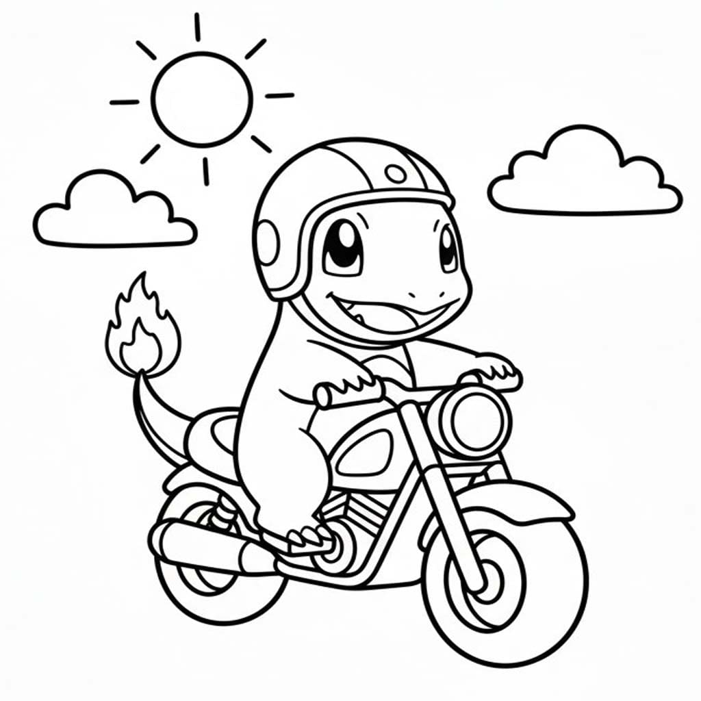 Obraz Charmander zdarma tisknutelné omalovánka