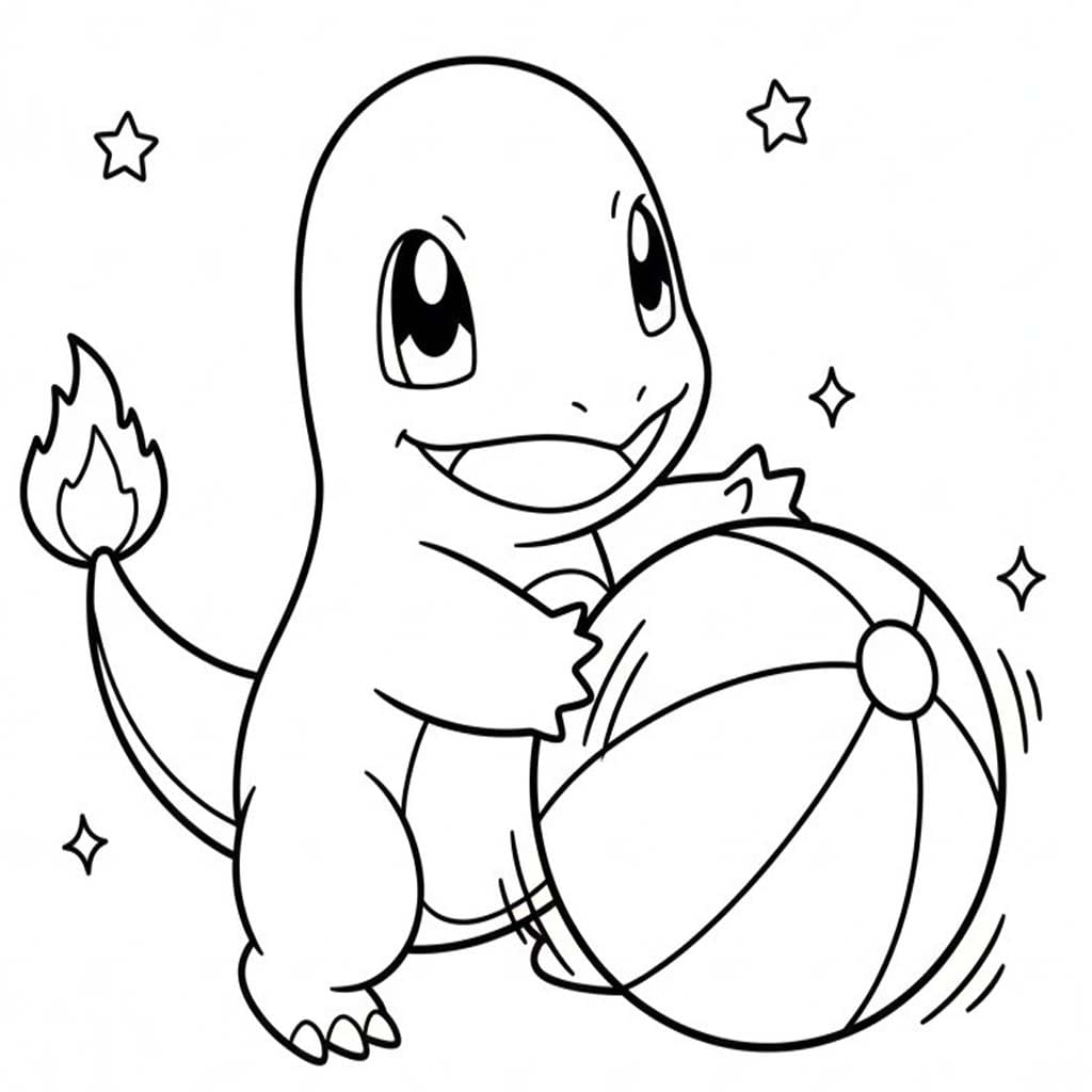 Obraz Charmander zdarma omalovánka