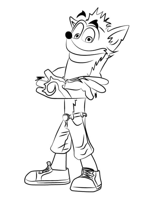Obraz Crash Bandicoot zdarma omalovánka