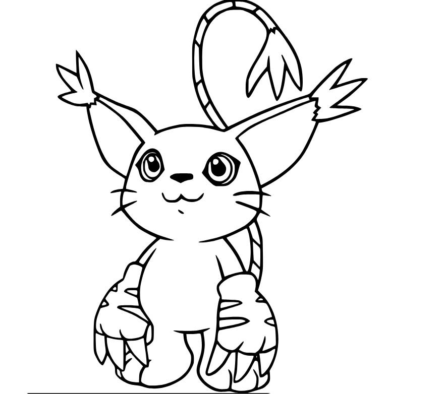 Obraz Digimon zdarma omalovánka