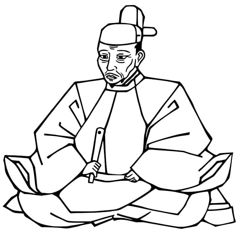 Obraz Japonsko tisknutelné omalovánka