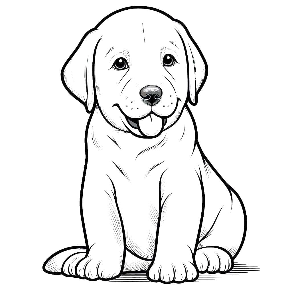 Obraz Labrador tisknutelné omalovánka