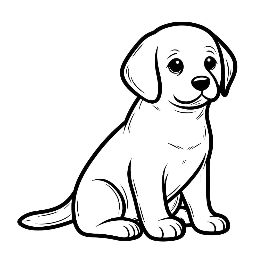 Obraz Labrador zdarma omalovánka