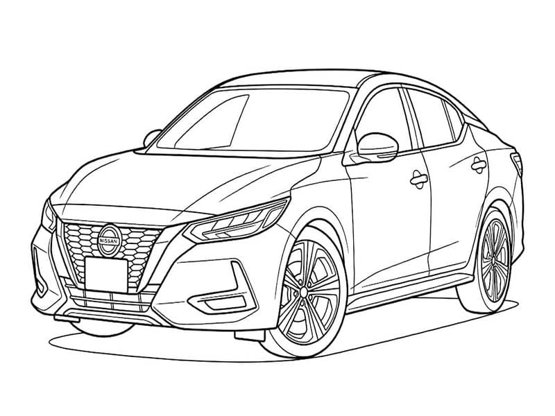 Obraz Nissan tisknutelné omalovánka