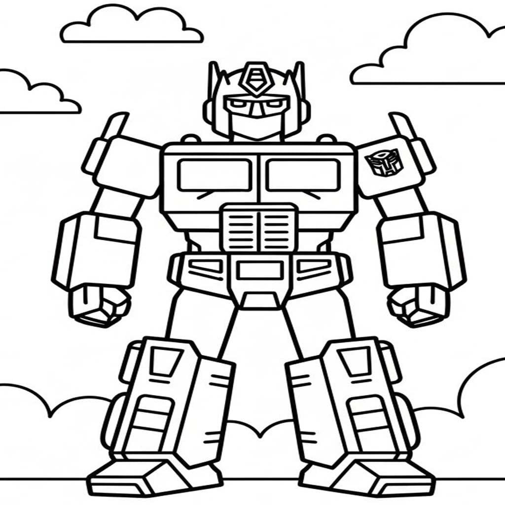 Obraz Optimus Prime tisknutelné omalovánka