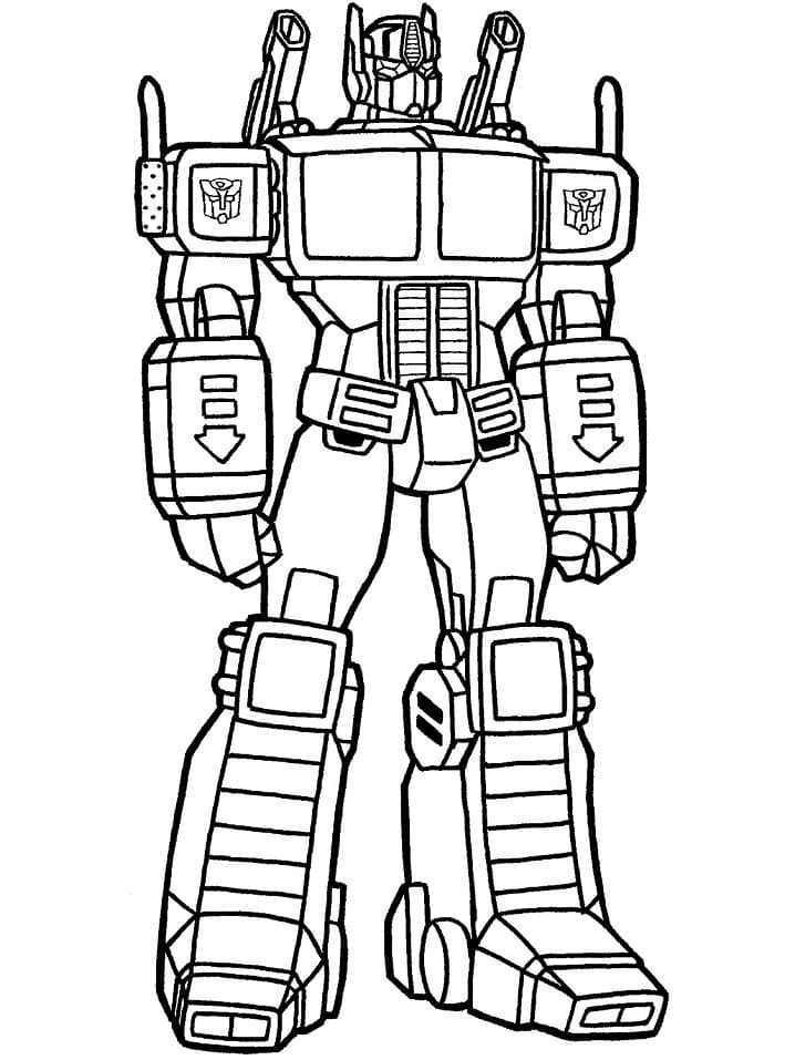Obraz Optimus Prime zdarma tisknutelné omalovánka