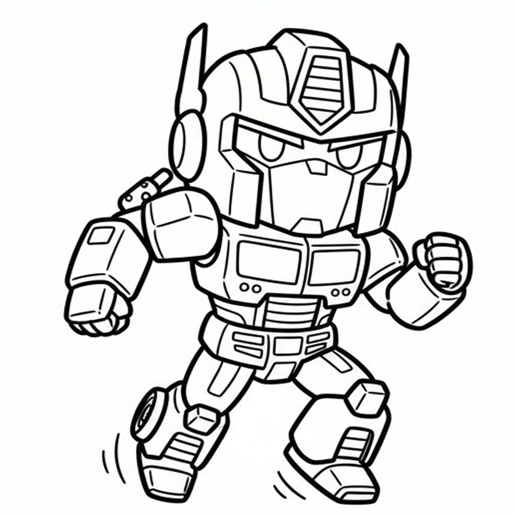 Obraz Optimus Prime zdarma omalovánka