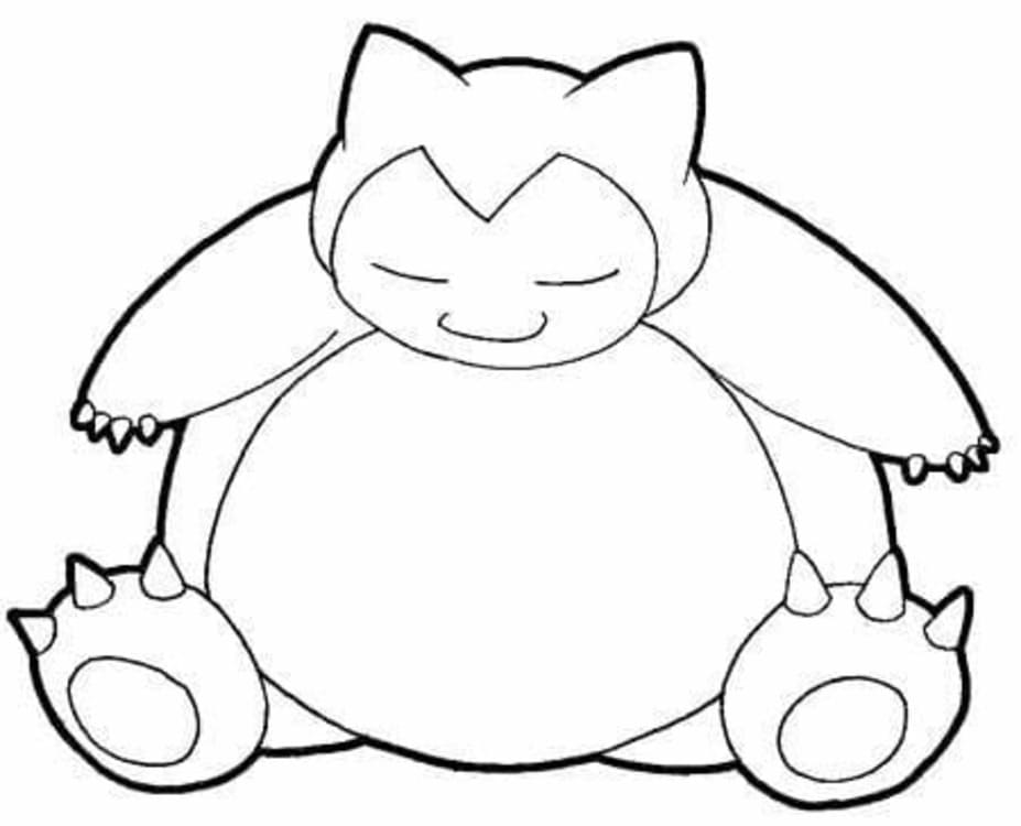 Obraz Snorlax tisknutelné omalovánka