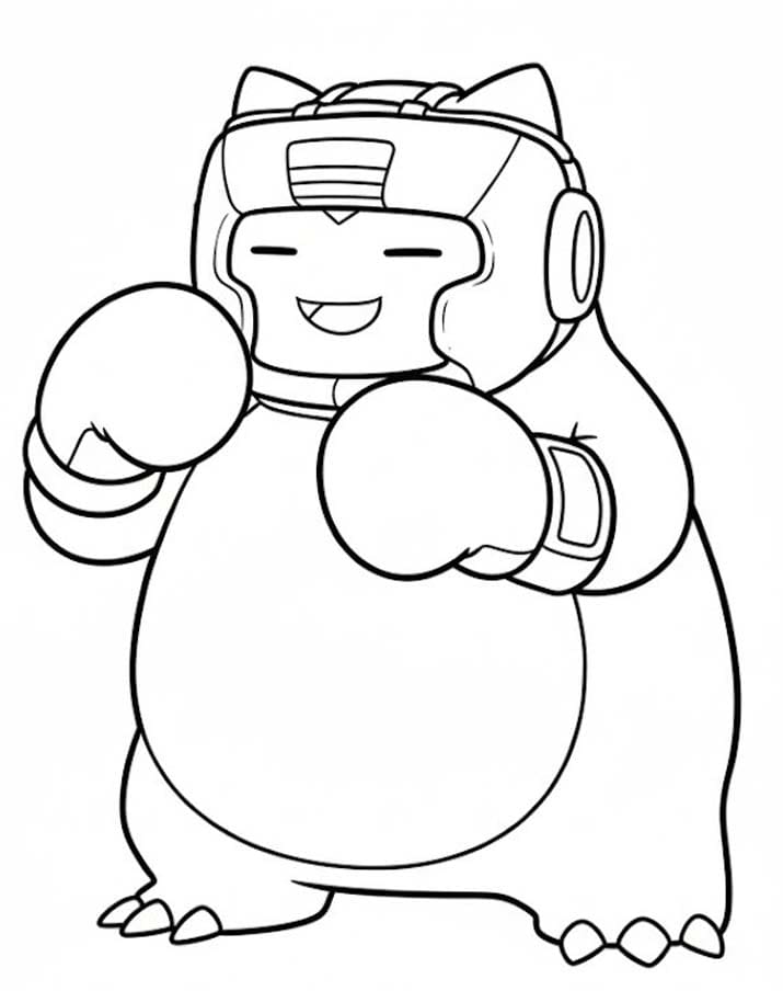 Obraz Snorlax zdarma omalovánka