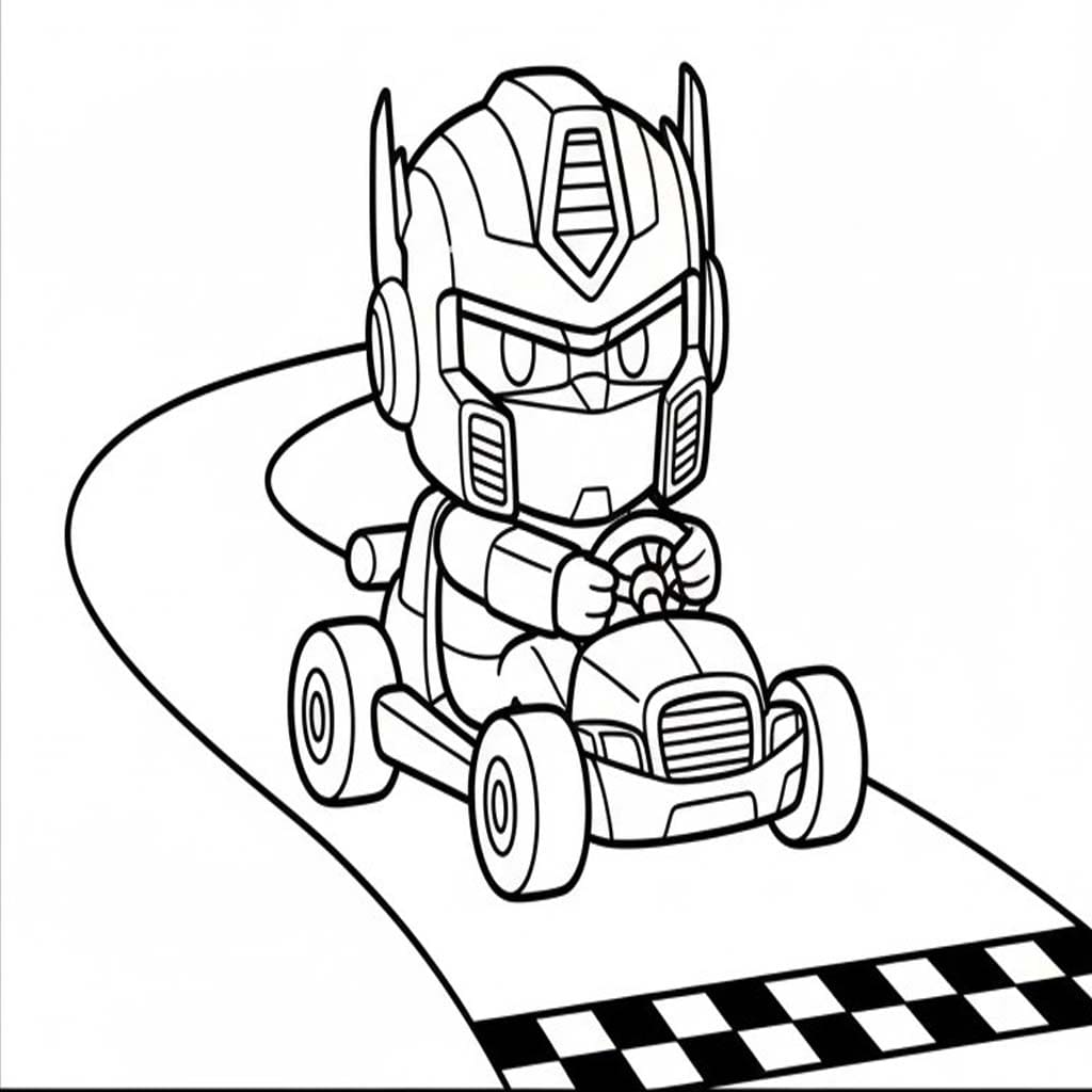 Optimus Prime k vytisknutí zdarma omalovánka