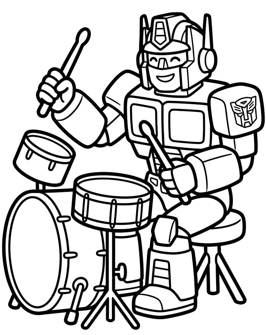 Optimus Prime k vytisknutí omalovánka
