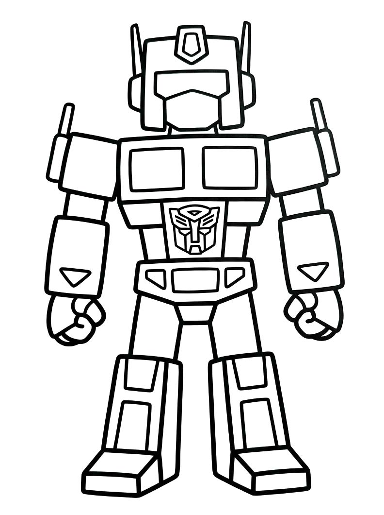 Optimus Prime pro děti omalovánka