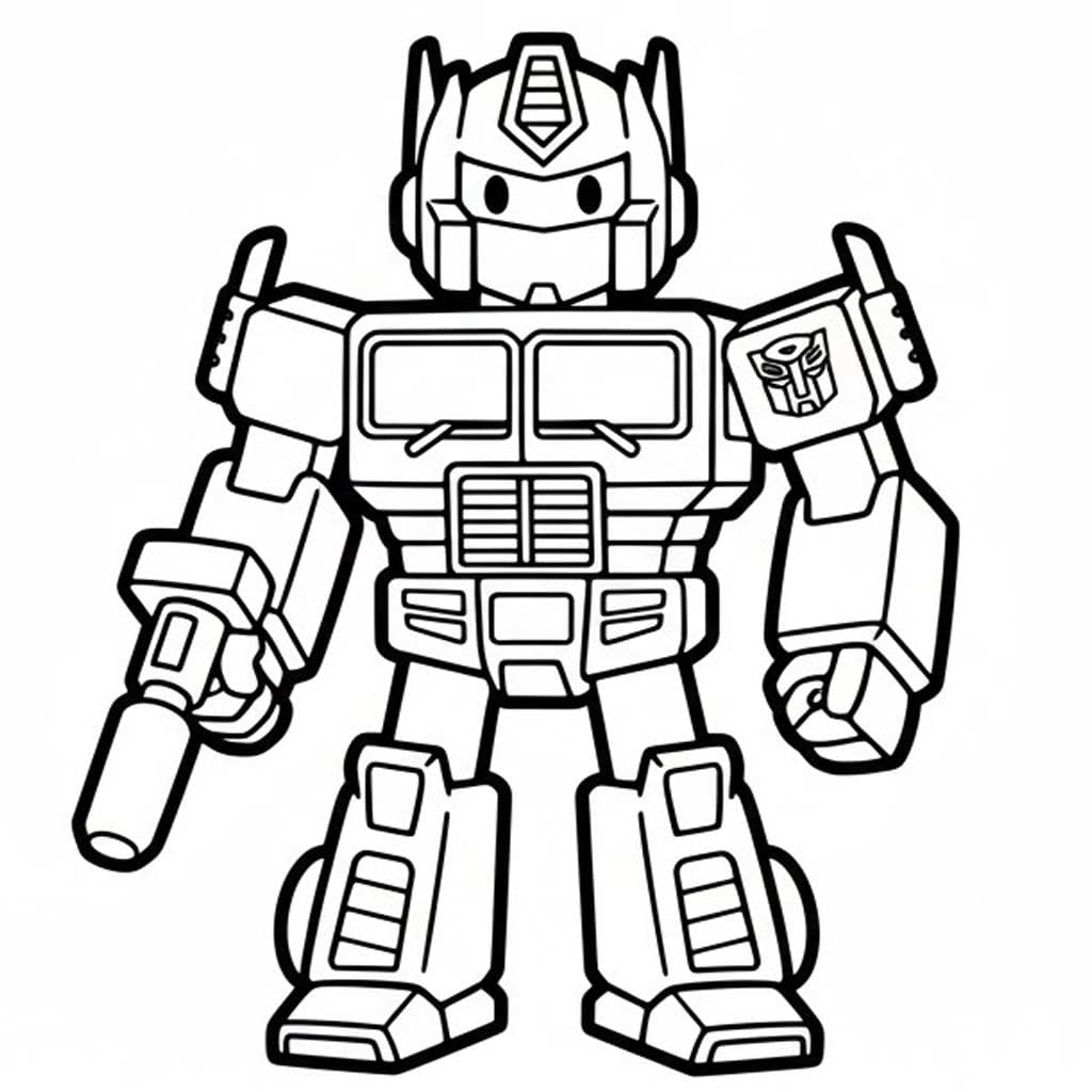 Optimus Prime prostý tisknutelné omalovánka