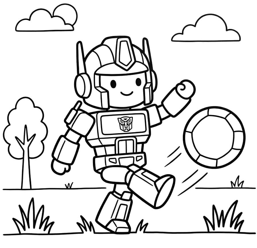 Optimus Prime tisknutelné pro děti omalovánka