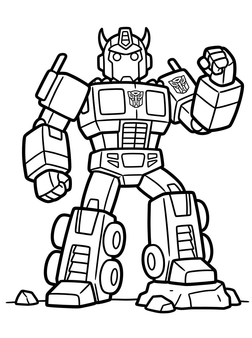 Optimus Prime tisknutelné omalovánka