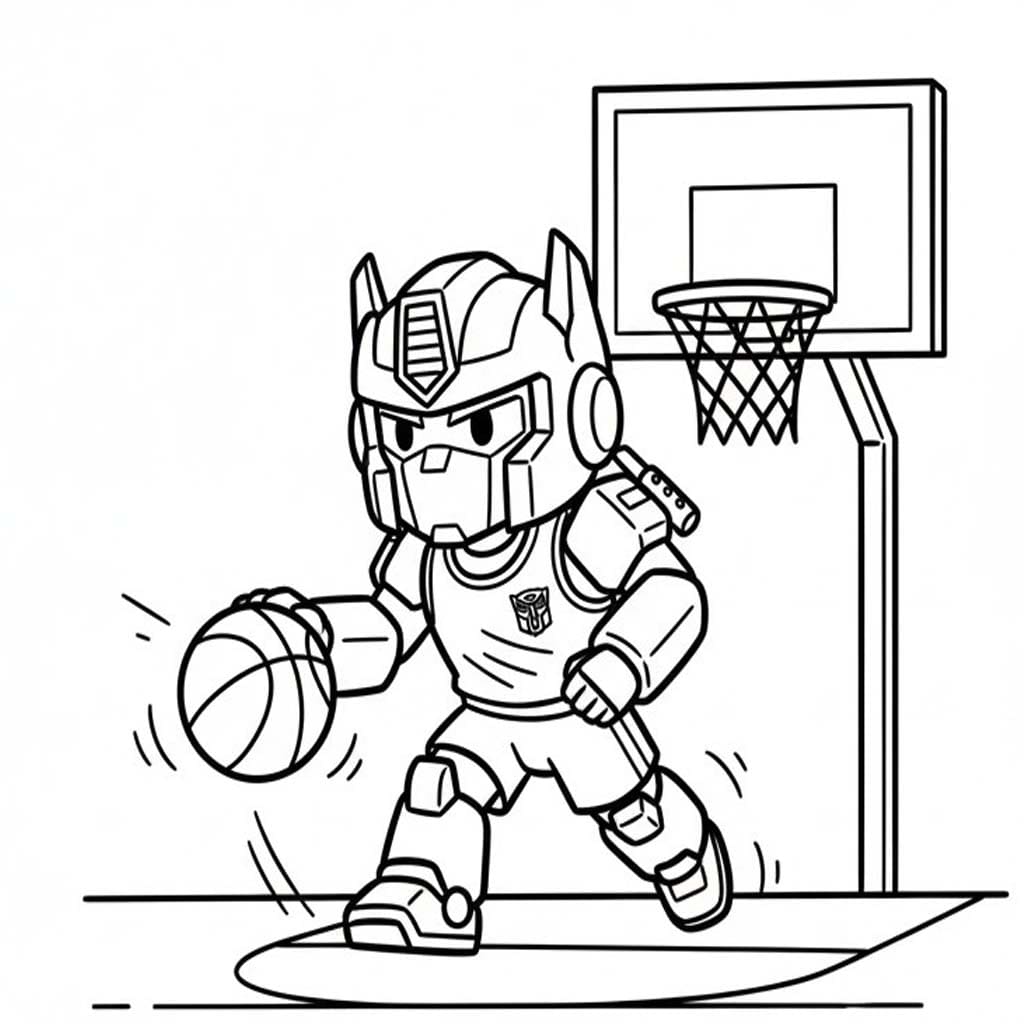 Optimus Prime základní tisknutelné omalovánka