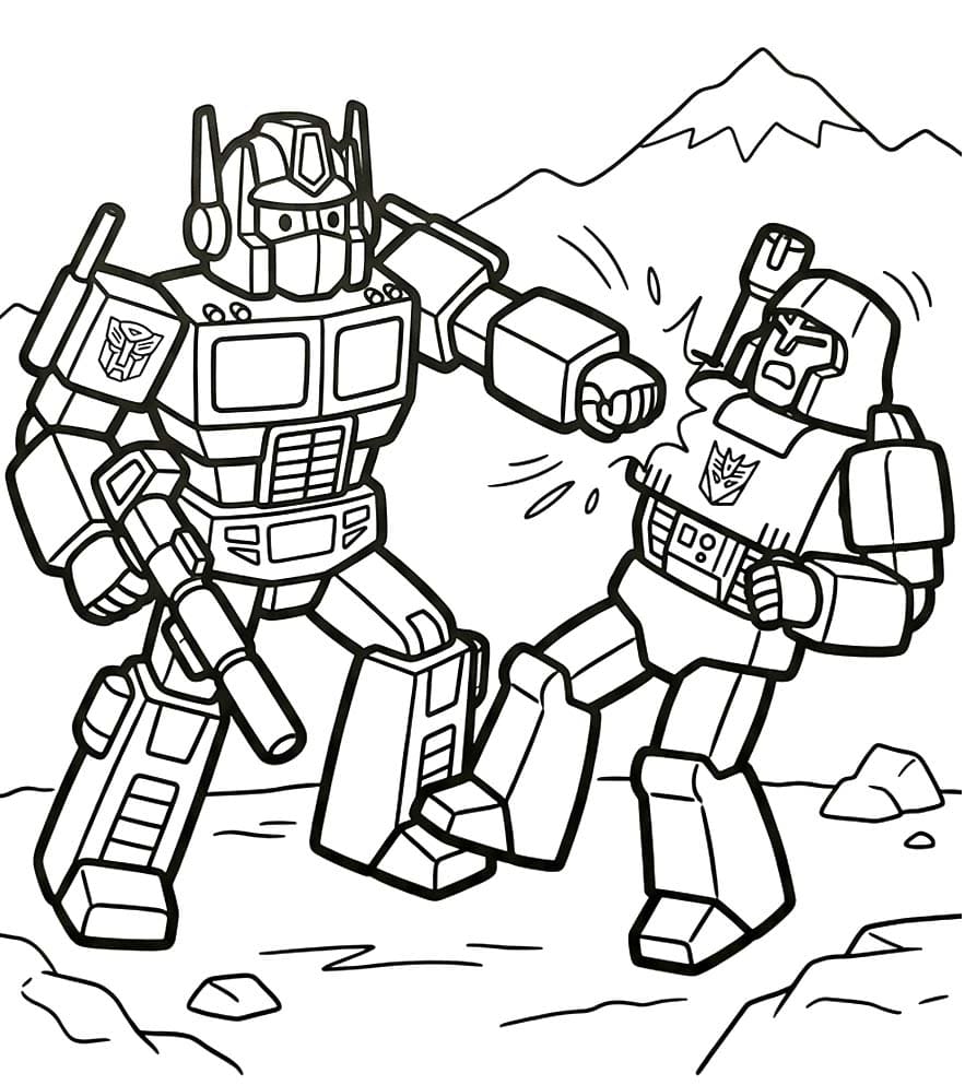 Optimus Prime zdarma pro děti omalovánka