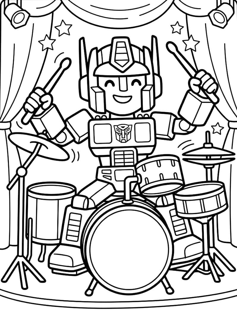 Optimus Prime zdarma prostý tisknutelné omalovánka