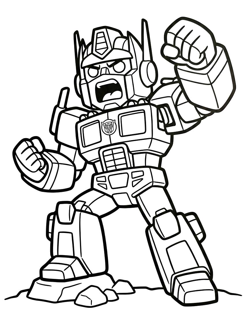 Optimus Prime zdarma prostý omalovánka