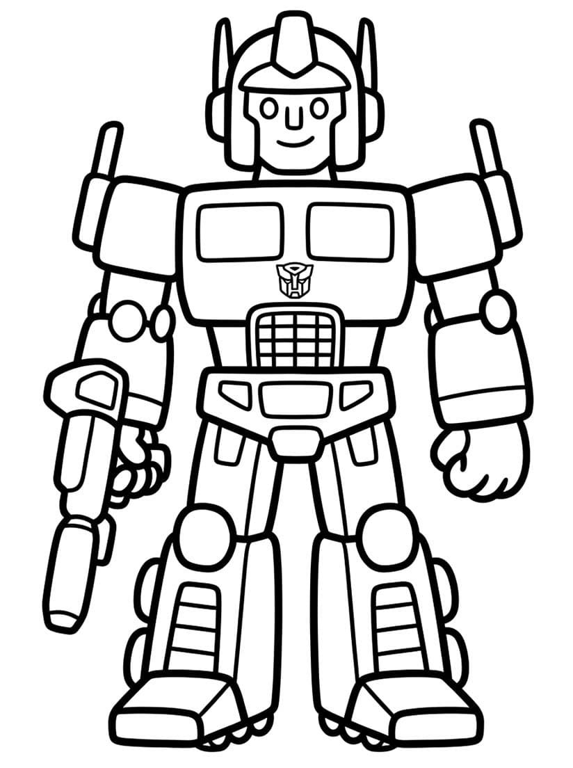 Optimus Prime zdarma snadný omalovánka