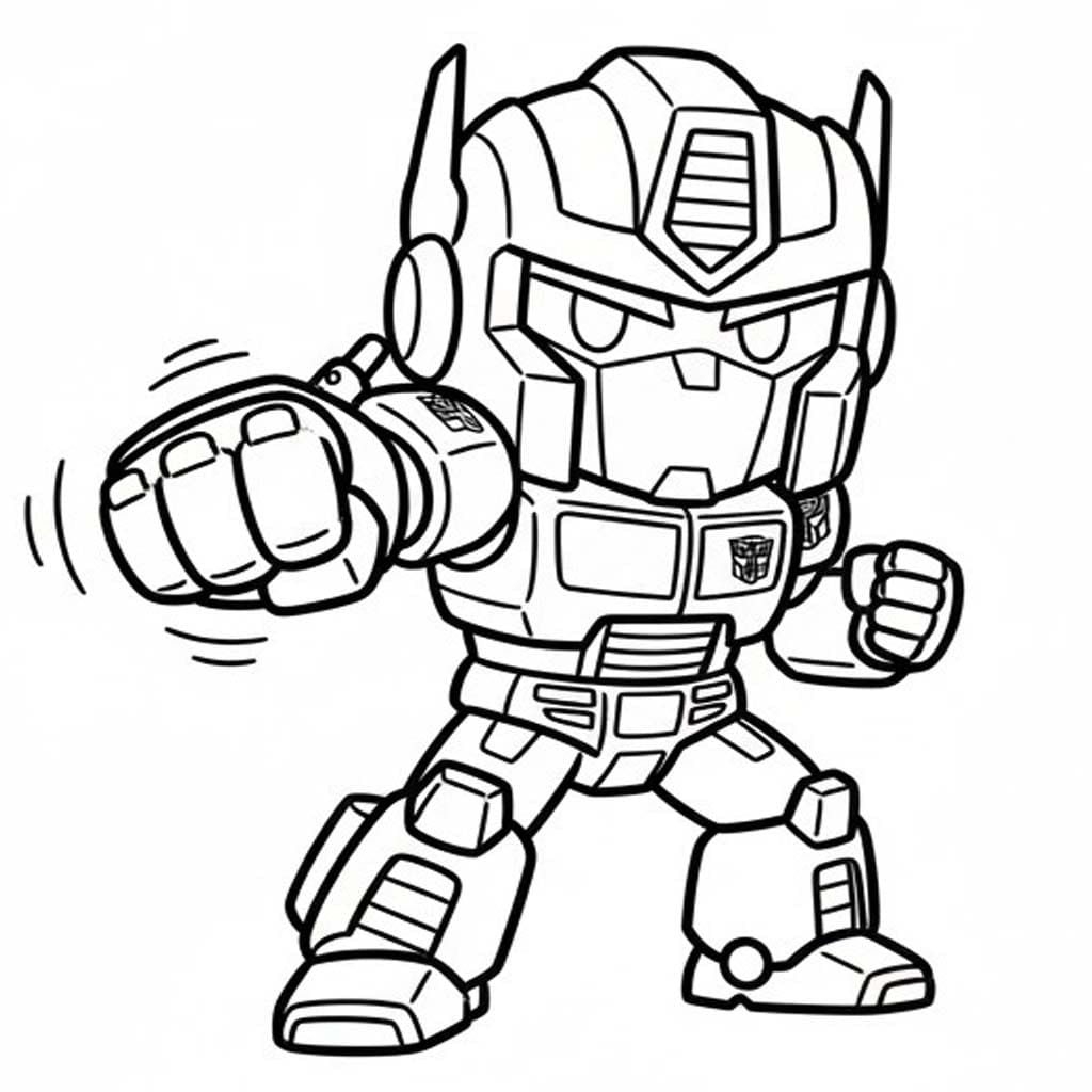 Optimus Prime zdarma tisknutelné pro děti omalovánka
