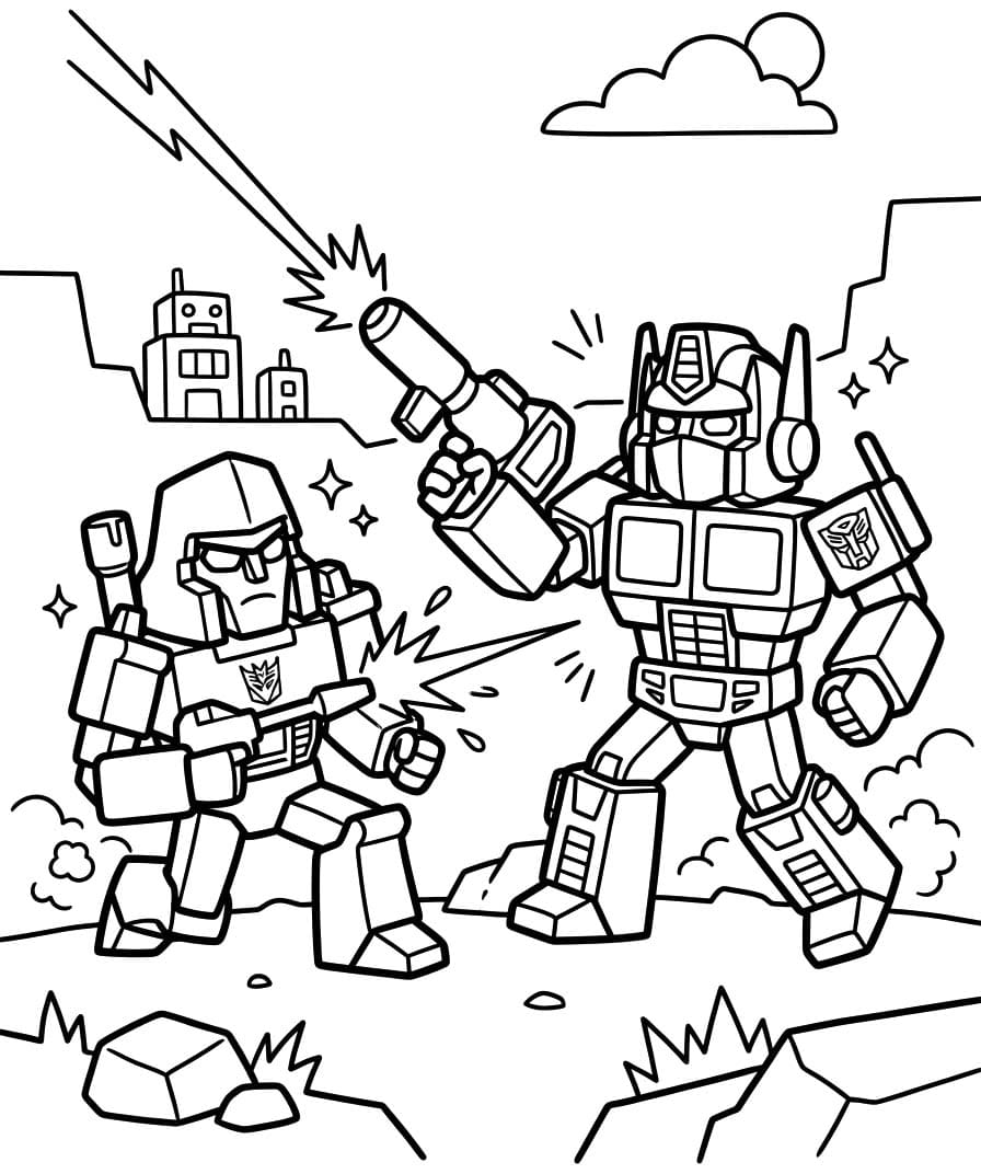 Optimus Prime zdarma základní omalovánka