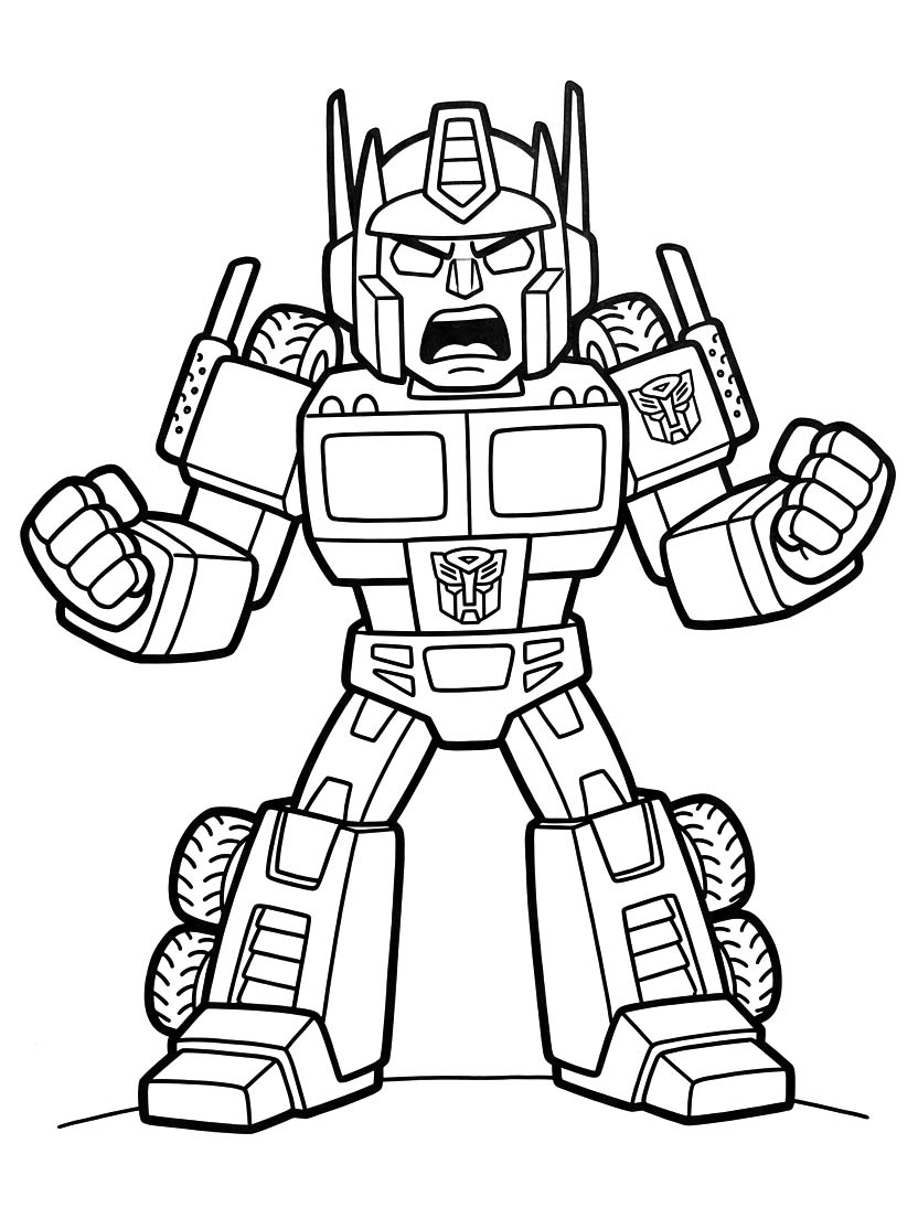 Optimus Prime zdarma omalovánka
