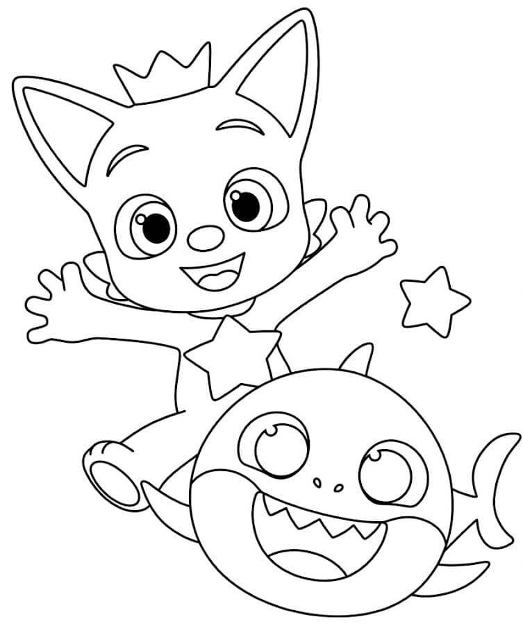 Pinkfong zdarma prostý tisknutelné omalovánka