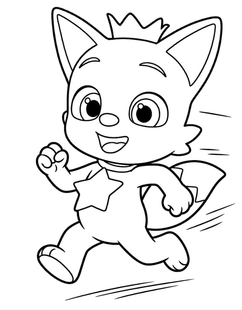 Pinkfong zdarma prostý omalovánka