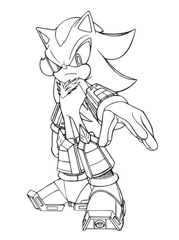 Shadow Sonic k vytisknutí omalovánka