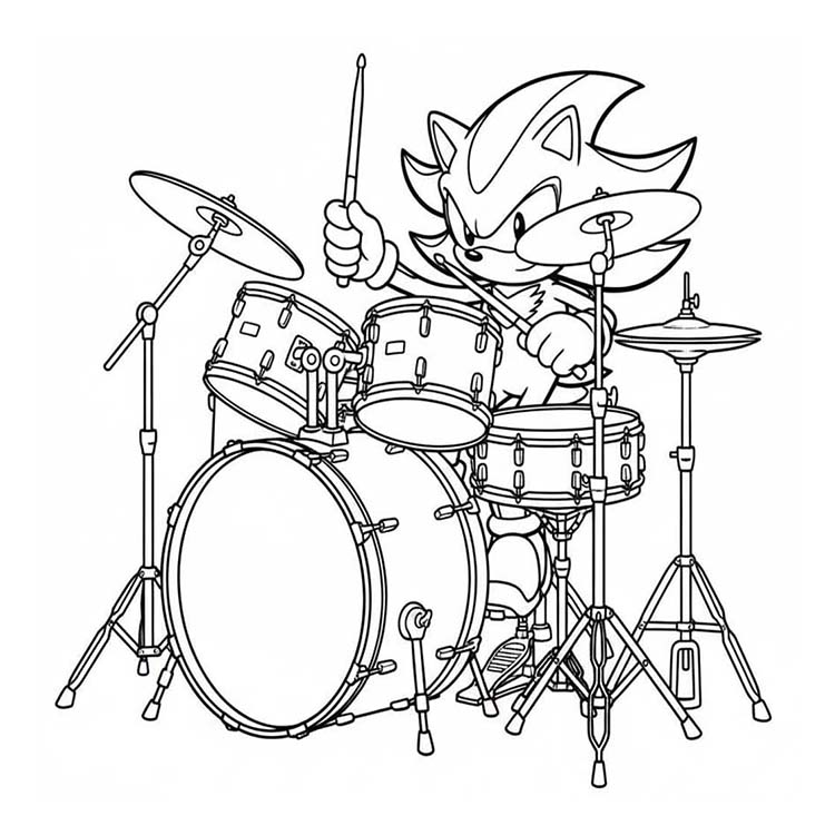 Shadow Sonic pro děti omalovánka
