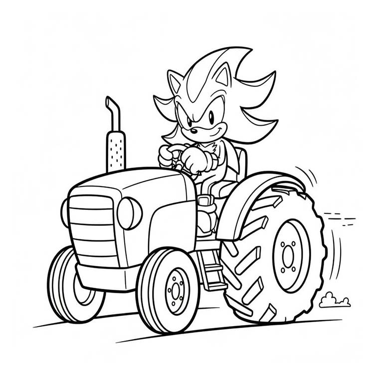 Shadow Sonic tisknutelné pro děti omalovánka