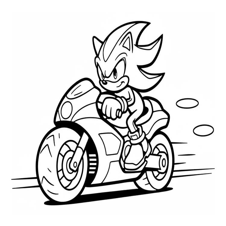 Shadow Sonic tisknutelné omalovánka
