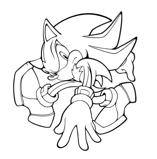 Shadow Sonic základní tisknutelné omalovánka