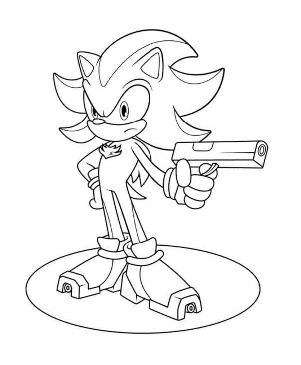 Shadow Sonic zdarma pro děti omalovánka