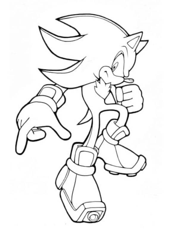 Shadow Sonic zdarma základní omalovánka