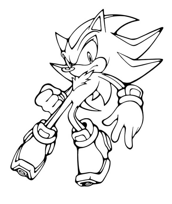 Shadow Sonic zdarma omalovánka