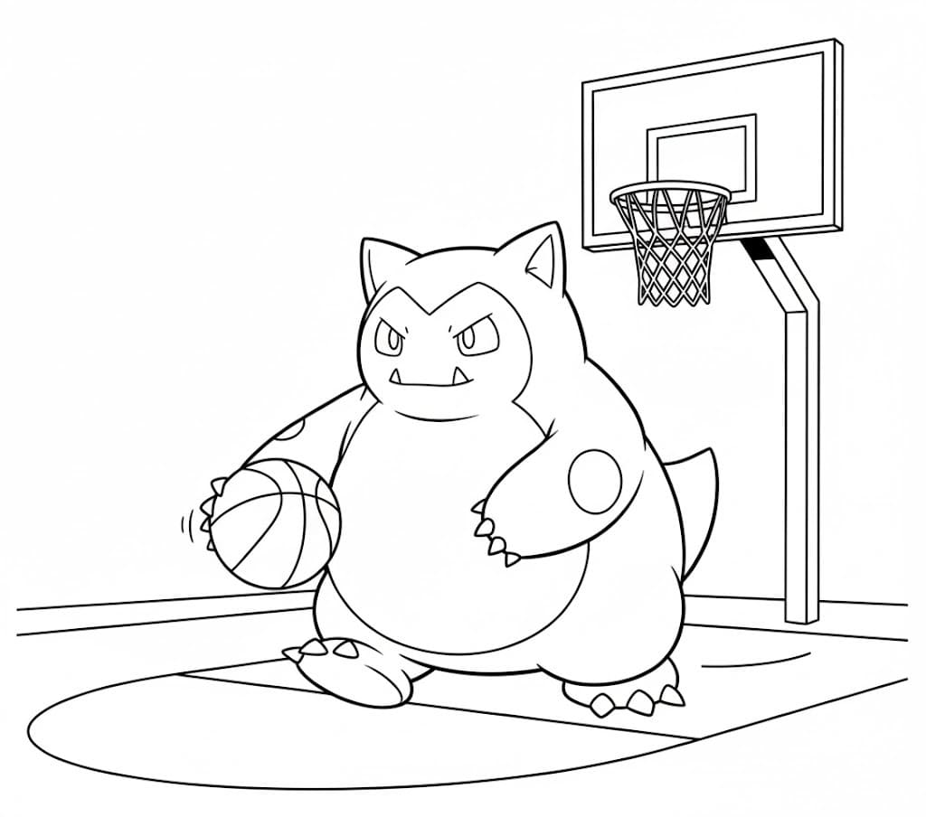 Snorlax k vytisknutí omalovánka