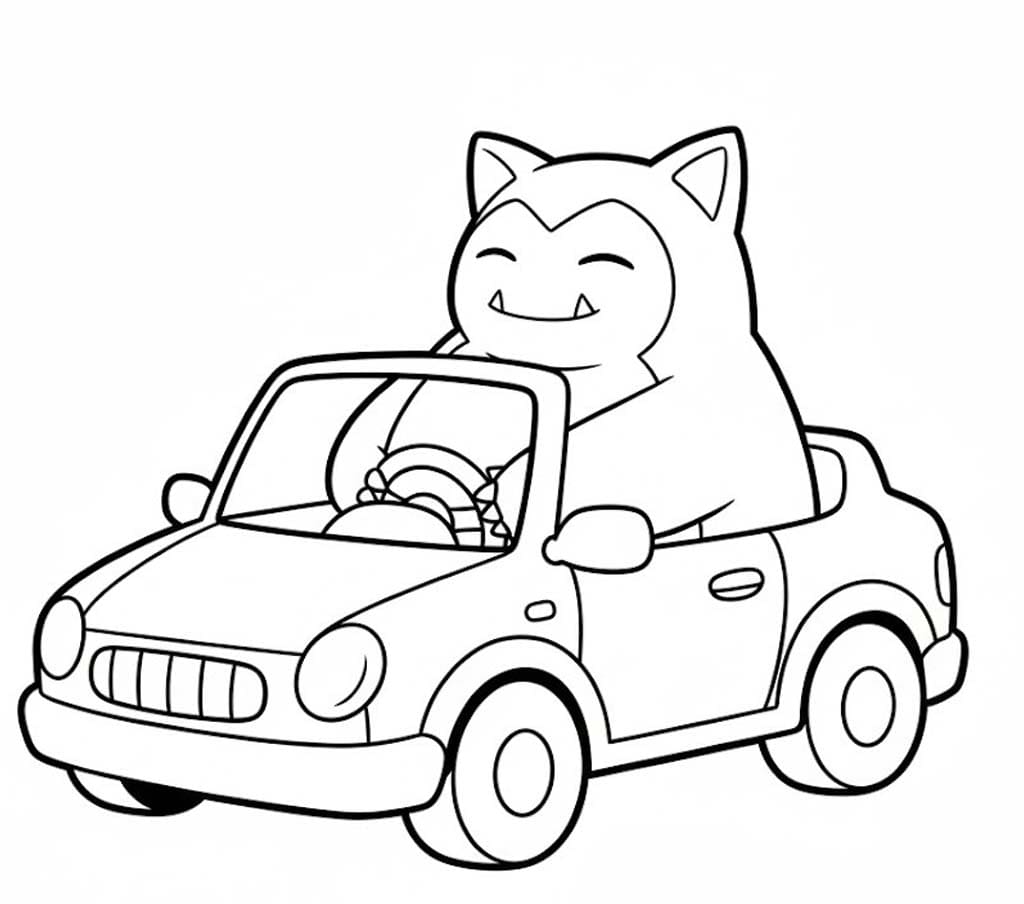 Snorlax prostý tisknutelné omalovánka