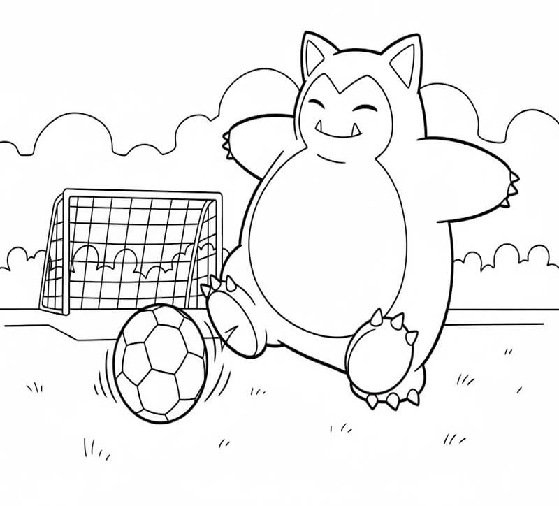 Snorlax tisknutelné pro děti omalovánka