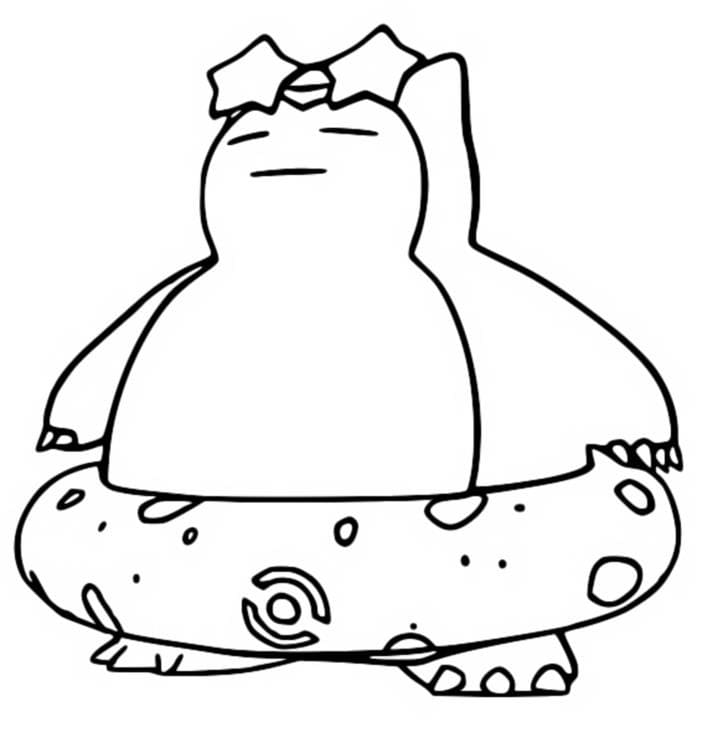 Snorlax tisknutelné omalovánka