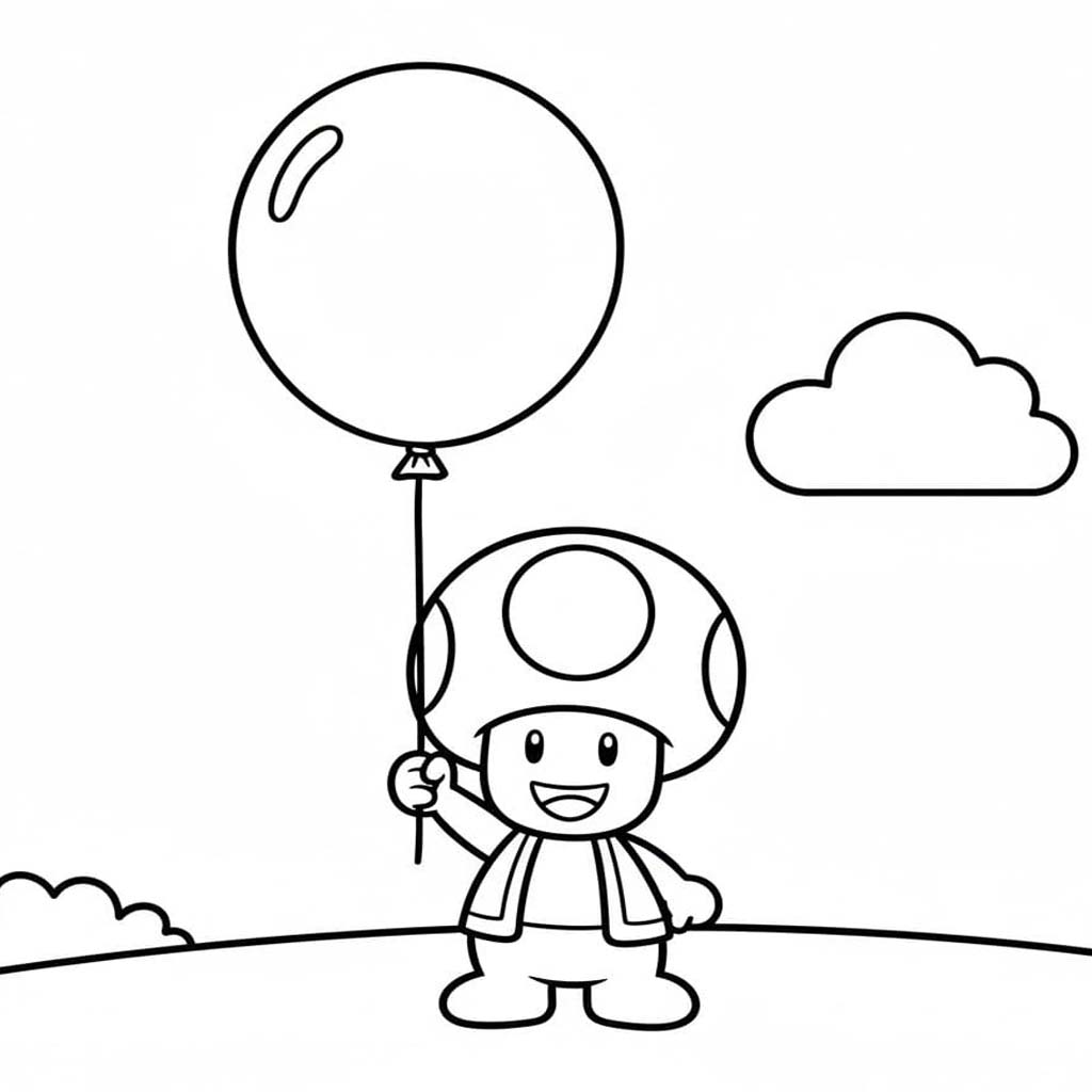 Toad k vytisknutí omalovánka