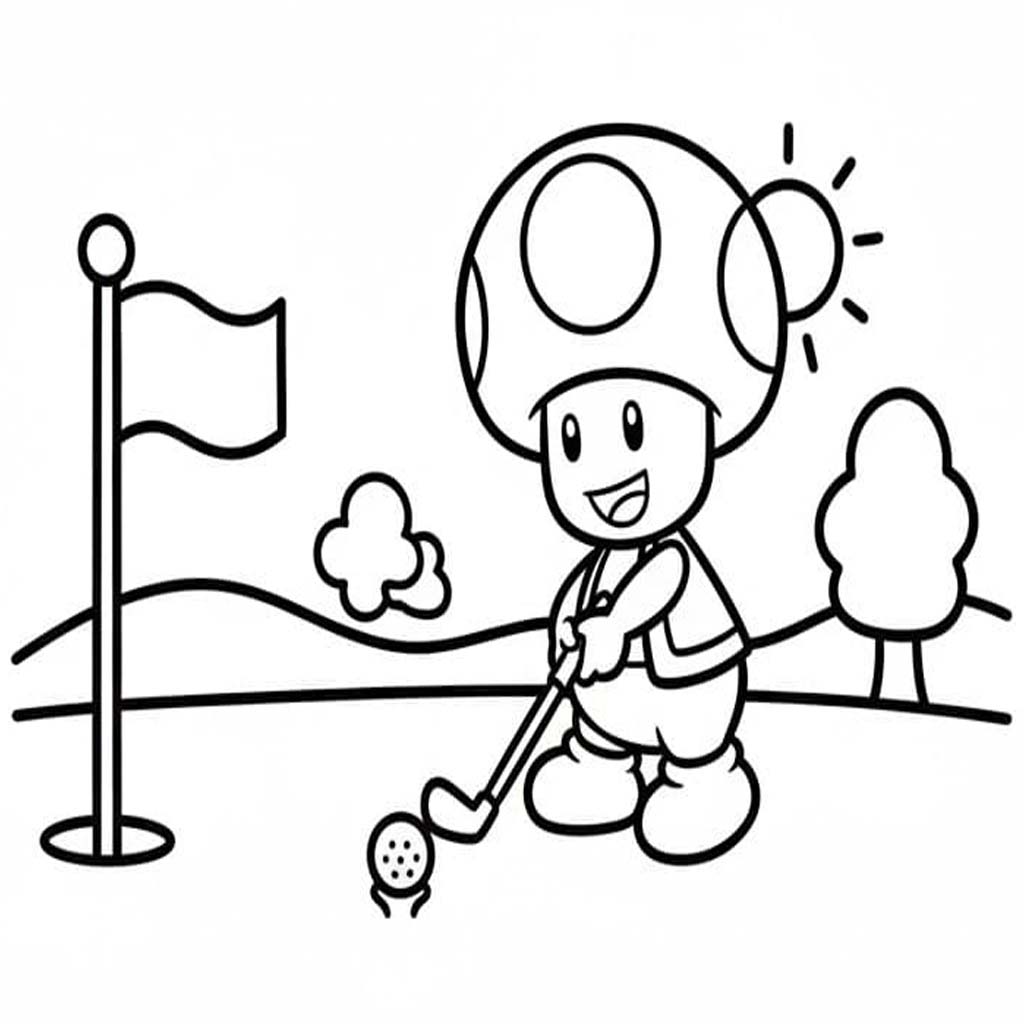 Toad tisknutelné pro děti omalovánka
