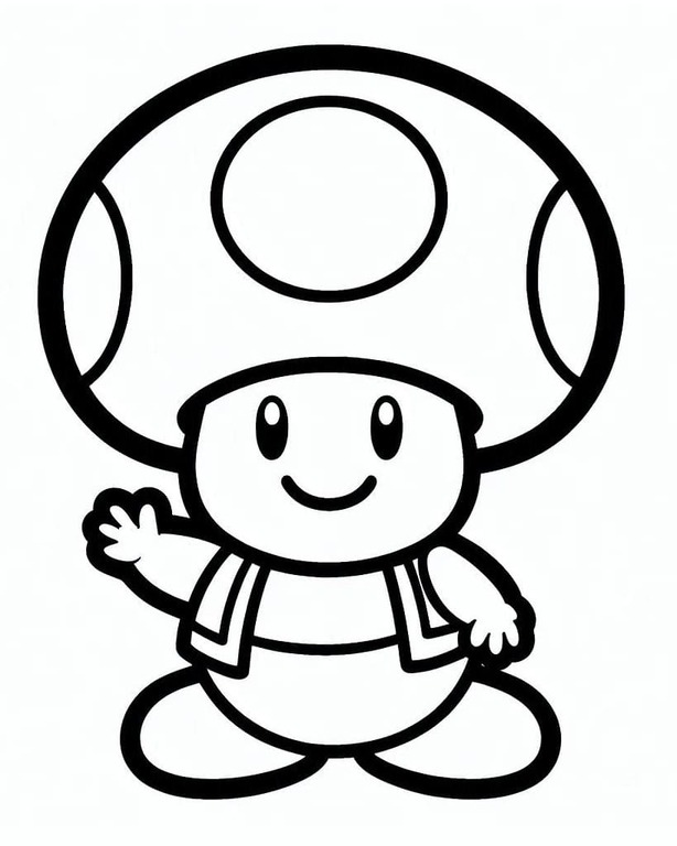 Toad základní tisknutelné omalovánka