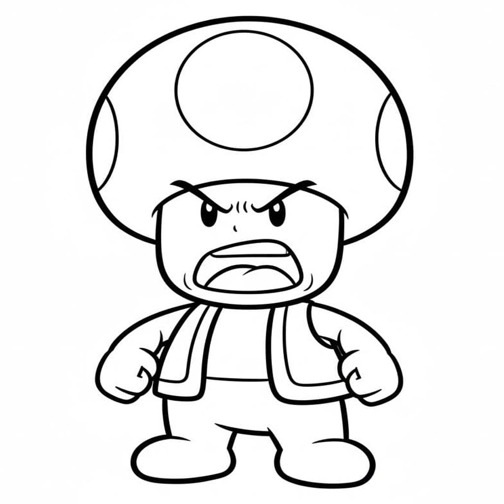 Toad zdarma prostý tisknutelné omalovánka