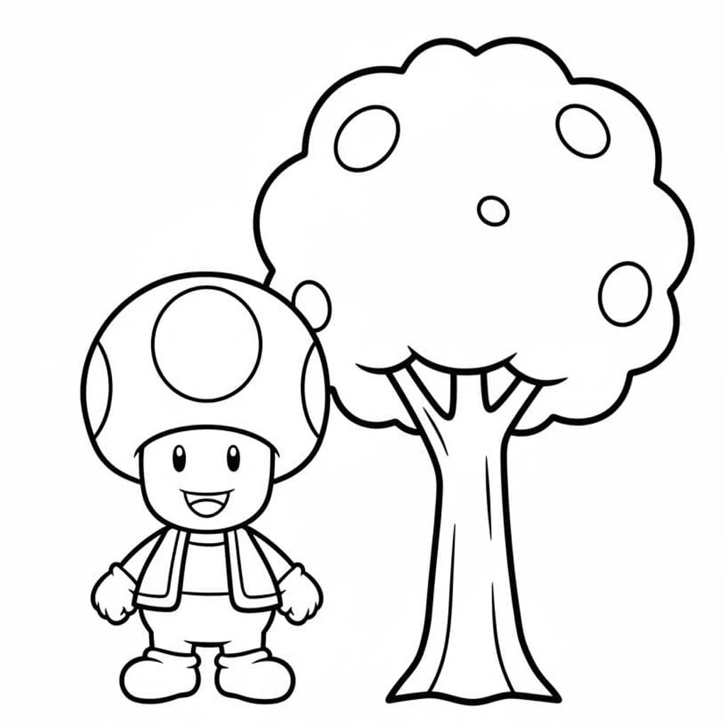 Toad zdarma prostý omalovánka
