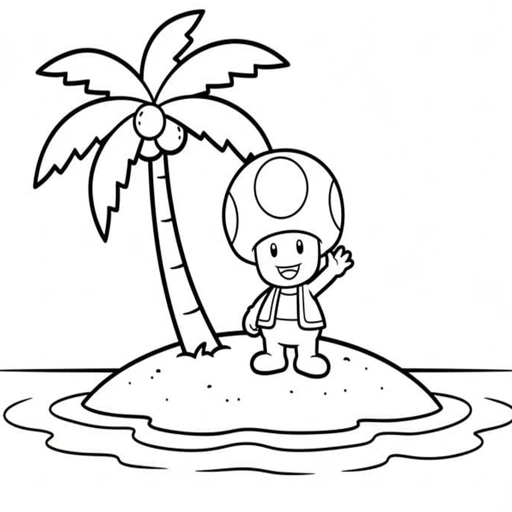 Toad zdarma snadný tisknutelné omalovánka