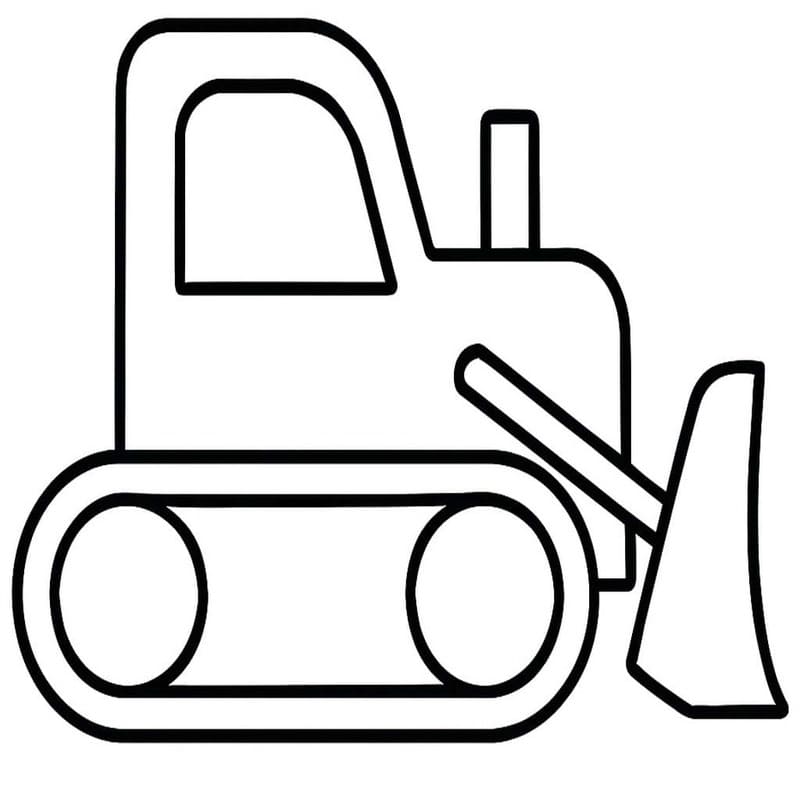 Buldozer k vytisknutí zdarma omalovánka