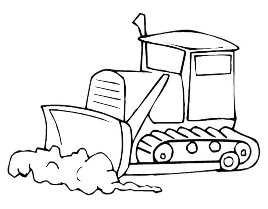 Buldozer k vytisknutí omalovánka