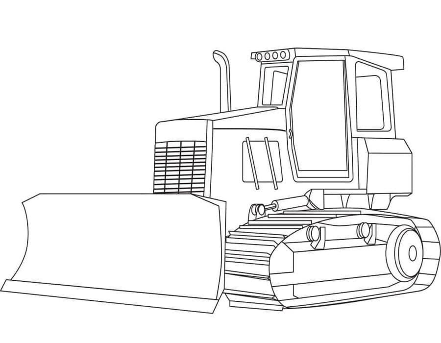 Buldozer zdarma omalovánka